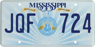MS license plate JQF724
