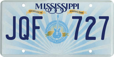 MS license plate JQF727