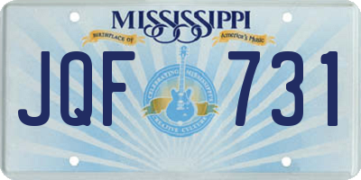 MS license plate JQF731