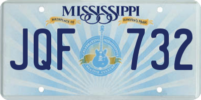 MS license plate JQF732