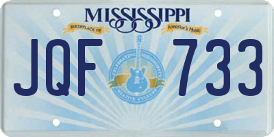 MS license plate JQF733