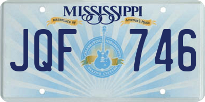 MS license plate JQF746