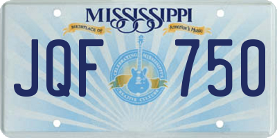 MS license plate JQF750