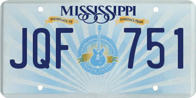 MS license plate JQF751