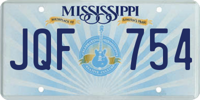 MS license plate JQF754