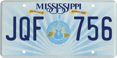 MS license plate JQF756