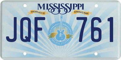 MS license plate JQF761