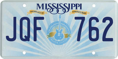 MS license plate JQF762