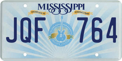 MS license plate JQF764