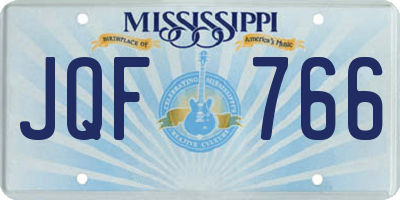MS license plate JQF766