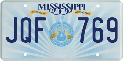 MS license plate JQF769