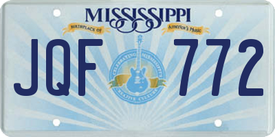 MS license plate JQF772