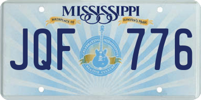 MS license plate JQF776