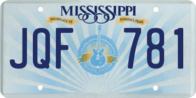 MS license plate JQF781