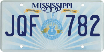 MS license plate JQF782