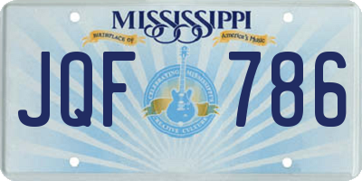 MS license plate JQF786