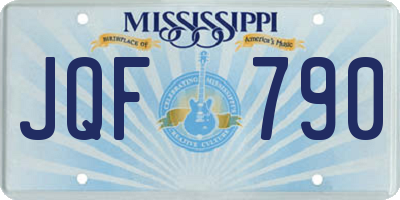 MS license plate JQF790