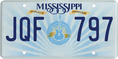 MS license plate JQF797