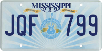 MS license plate JQF799