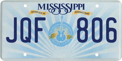 MS license plate JQF806