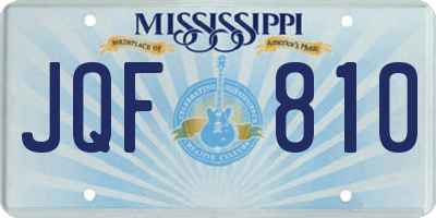 MS license plate JQF810