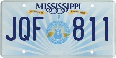 MS license plate JQF811