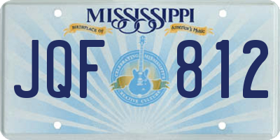 MS license plate JQF812