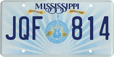 MS license plate JQF814