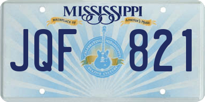 MS license plate JQF821