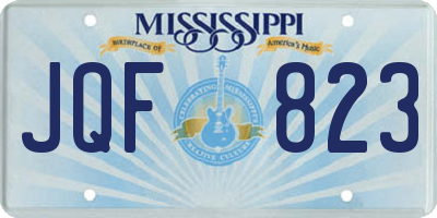 MS license plate JQF823