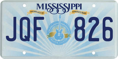 MS license plate JQF826