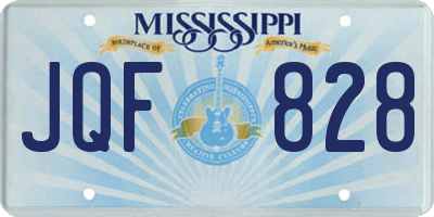 MS license plate JQF828