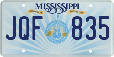 MS license plate JQF835