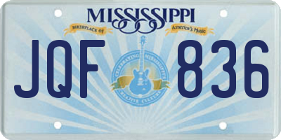 MS license plate JQF836