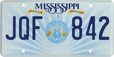 MS license plate JQF842