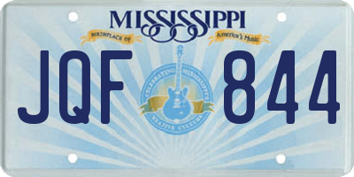 MS license plate JQF844