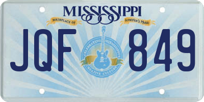 MS license plate JQF849