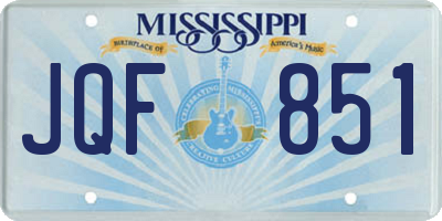 MS license plate JQF851