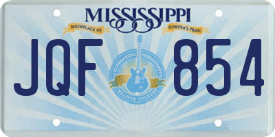 MS license plate JQF854