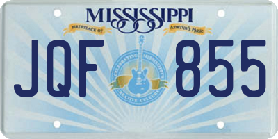 MS license plate JQF855