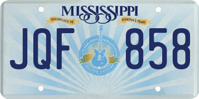 MS license plate JQF858