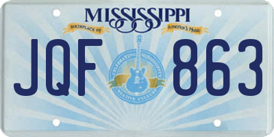 MS license plate JQF863