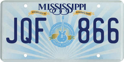 MS license plate JQF866