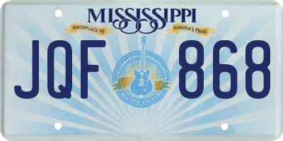 MS license plate JQF868