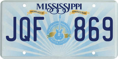 MS license plate JQF869