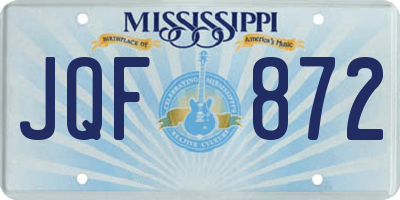 MS license plate JQF872