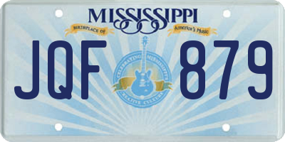 MS license plate JQF879