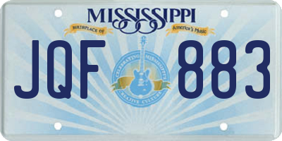 MS license plate JQF883