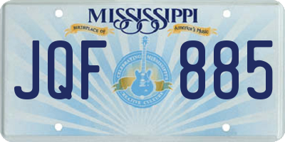 MS license plate JQF885