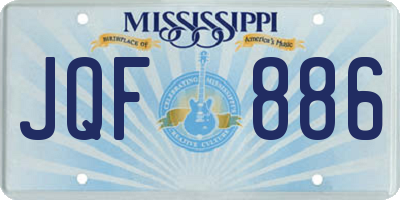 MS license plate JQF886